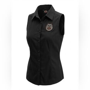Harley-Davidson Women’s 105th Anniversary Sleeveless Shirt Size S P2P 19”